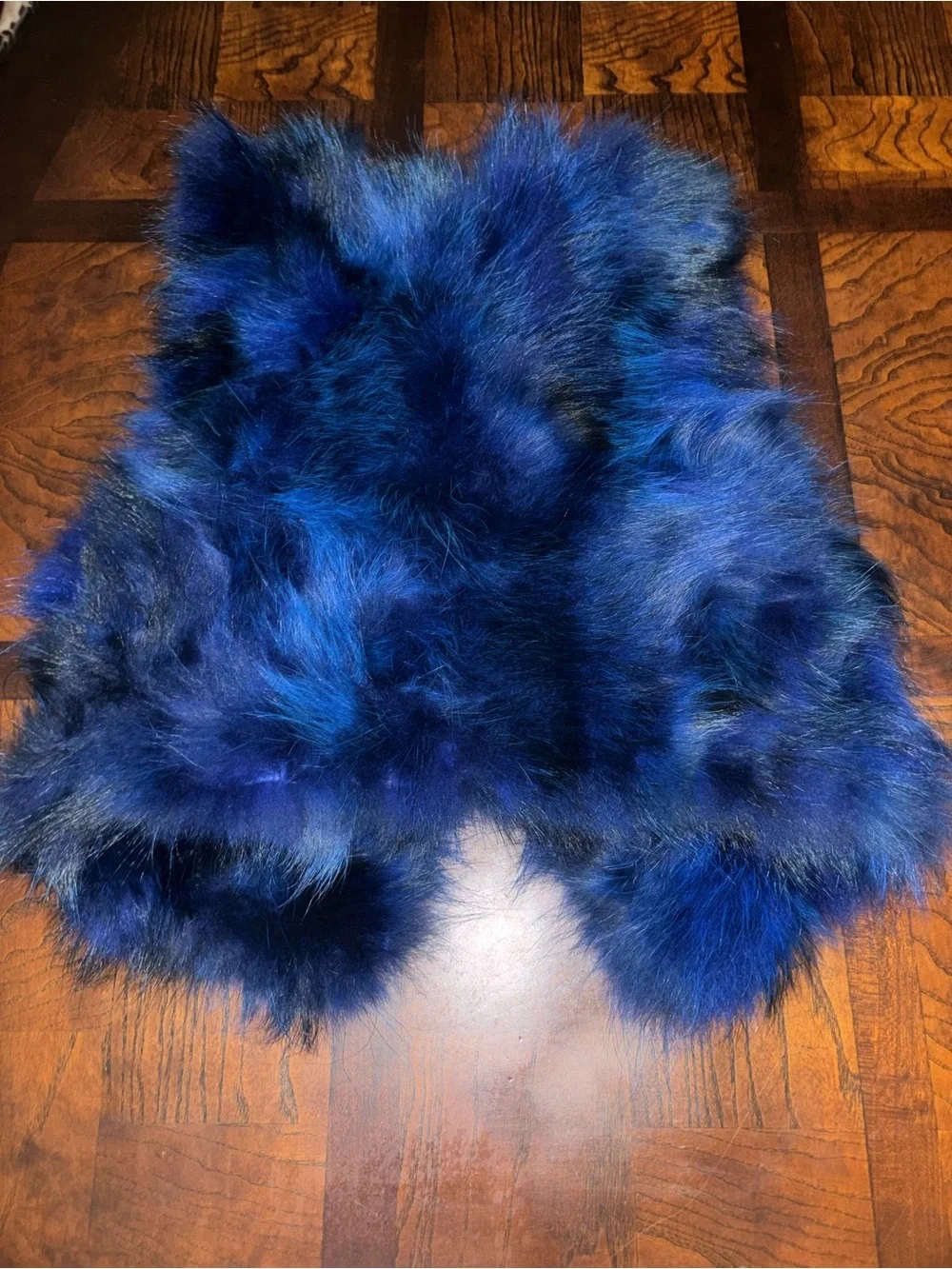 Giorgio Italy Royal Blue Fox Fur Vest